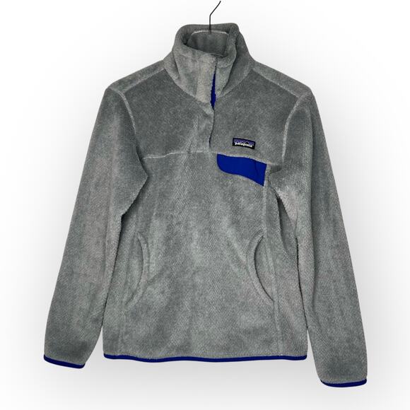 Patagonia Grey/Blue Re-Tool Snap T Pullover Sweater Size Small - Picture 1 of 8